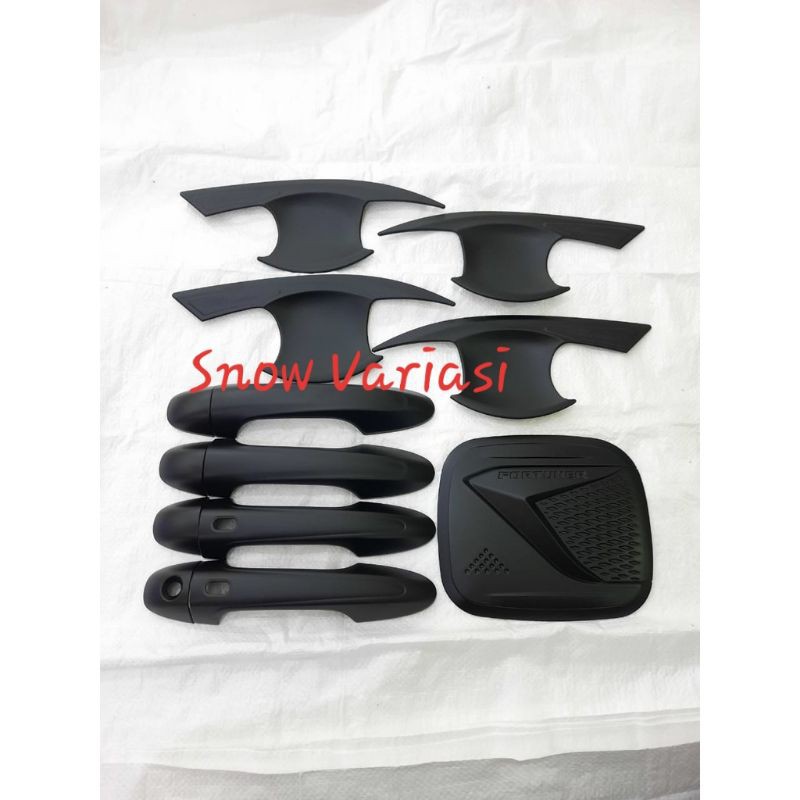 Paket Outer Mangkok Handle Tank Cover Hitam Keyless All New Fortuner