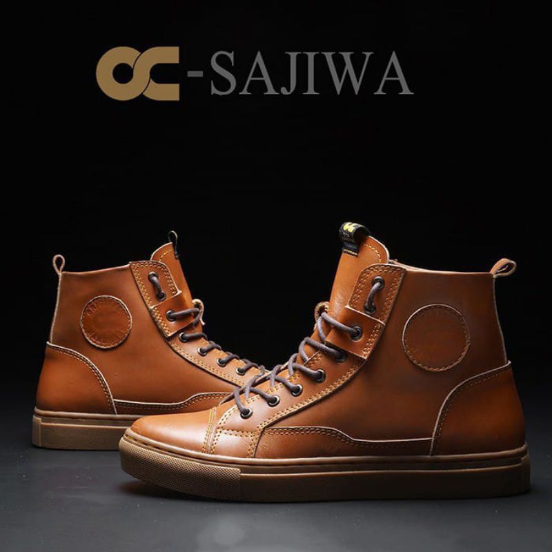 SEPATU KULIT BOOTS BEST SELRER/SEPATU KULIT TERBAIK OC-SAJIWA