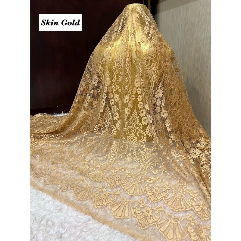 KAIN KEBAYA BROKAT/ KAIN BROKAT YSL TIRTASARI METALIK GLOSSY GLOW MOTIF LENTERA