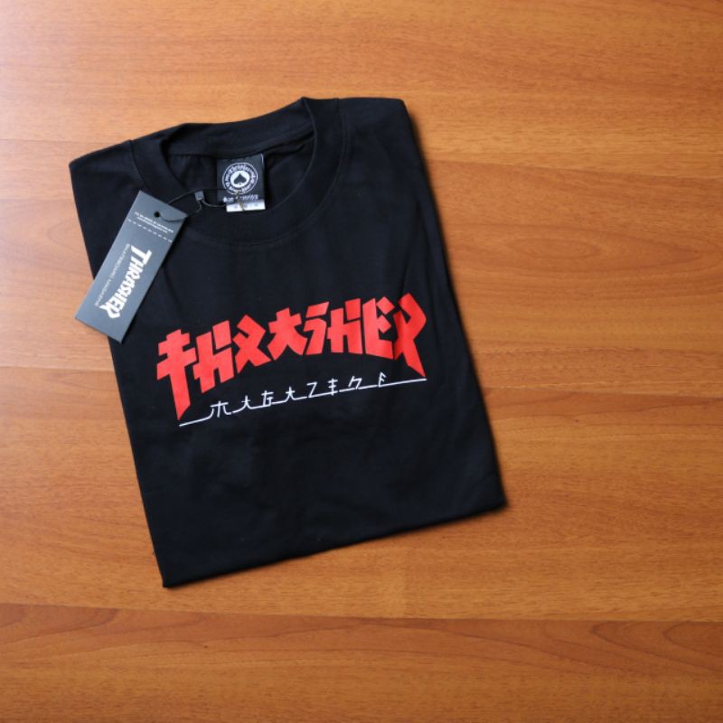 Kaos tees pria thrasher magazine font