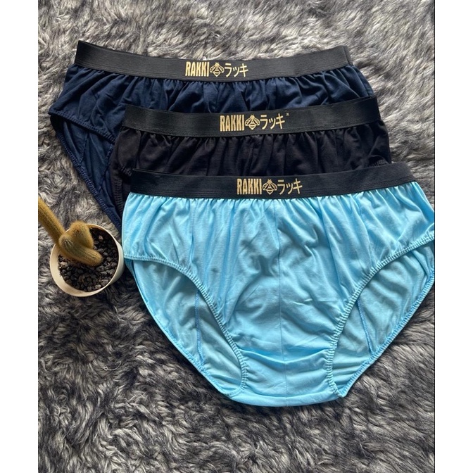 isi 3 pcs celana dalam pria berbahan karun lembut TERMURAH M L XL 2XL