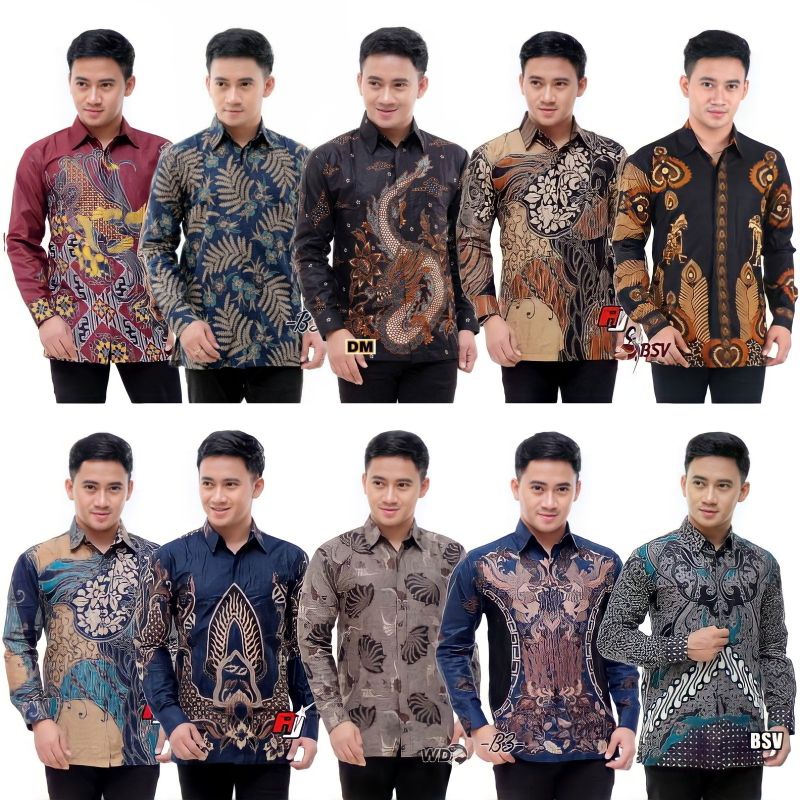 KEMEJA BATIK PRIA LENGAN PANJANG SIZE M L XL XXL BSWART NEW ARRIVAL