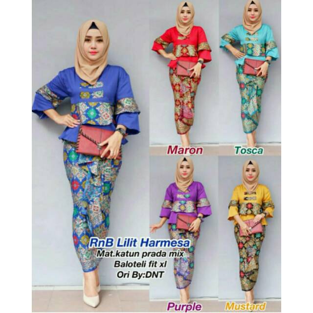 RnB Lilit Harmesa Setelan batik modern Setelan batik lilit Setelan Kebaya Batik Modern Set kondangan