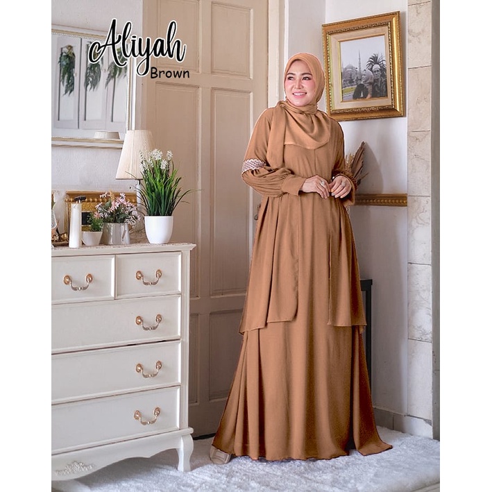 GAMIS PESTA MUSLIMAH ALIYAH DRESS LEBARAN