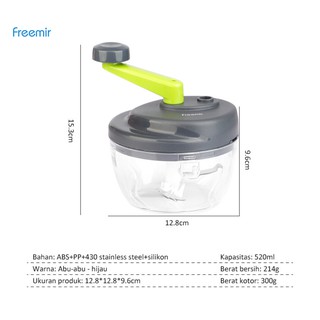 Freemir Blender Chopper Penggiling Manual Bumbu Pencincang Daging