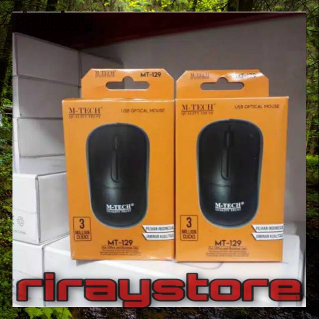 Mouse MT-129 Kabel Usb Murah - Hitam