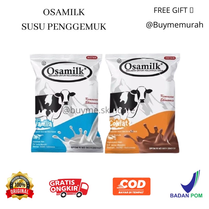 

Susu Sapi OSAMILK Vanilla Coklat 300 gr 500 gr susu penggemuk badan susu bubuk