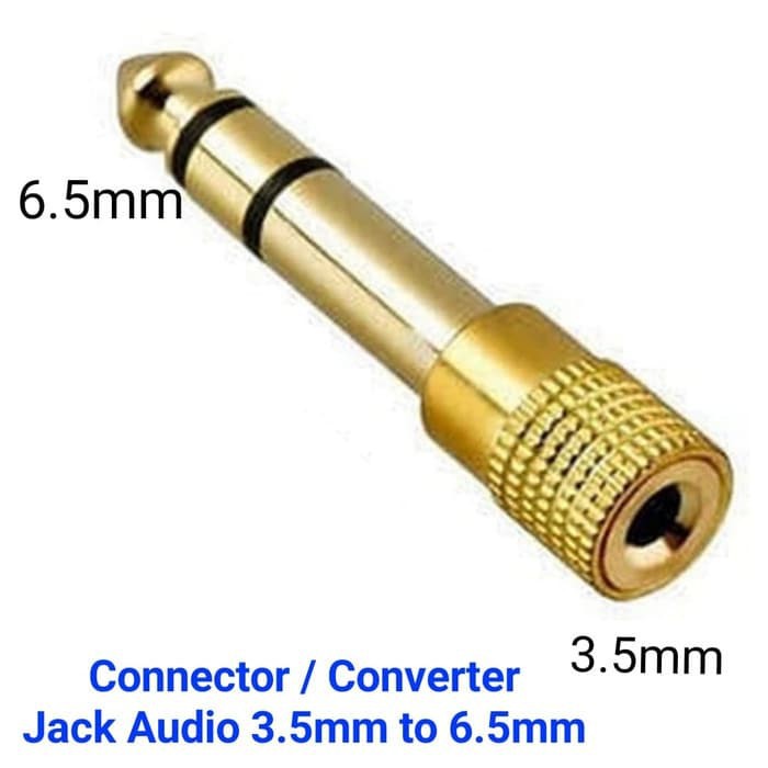 Audio Jack 6.5mm Male to 3.5mm Female Adapter Converter