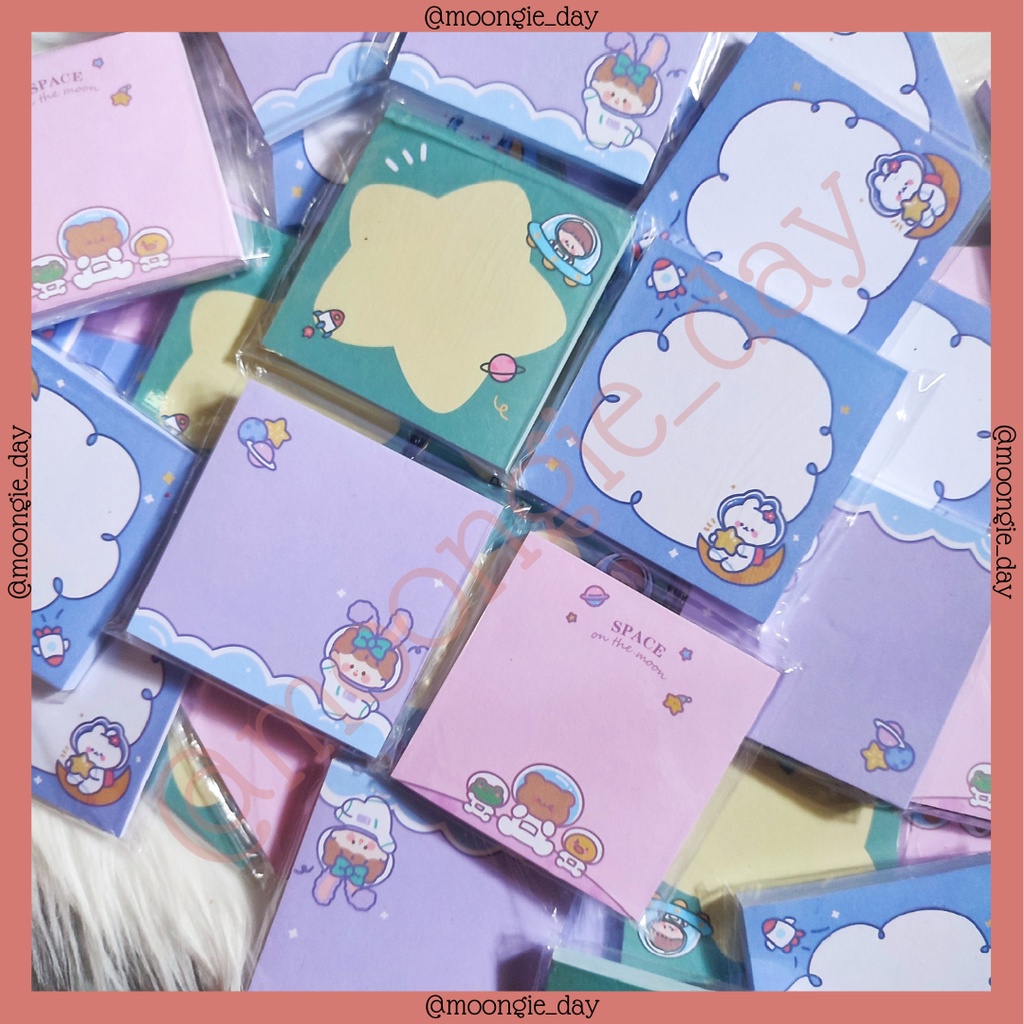 

50 / 25 / 20 LEMBAR NOTE MEMO TEMA SPACE NOTES BULLET JURNAL LUCU MURAH DIY DIARY JOURNAL
