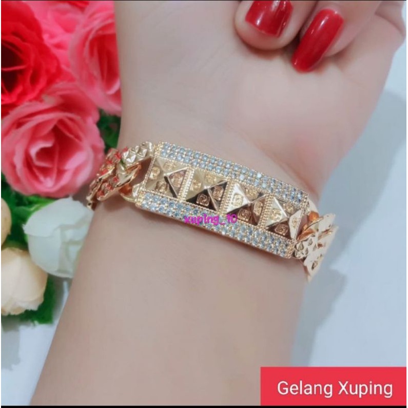 Gelang tangan xuping lapis emas wanita dewasa TA018