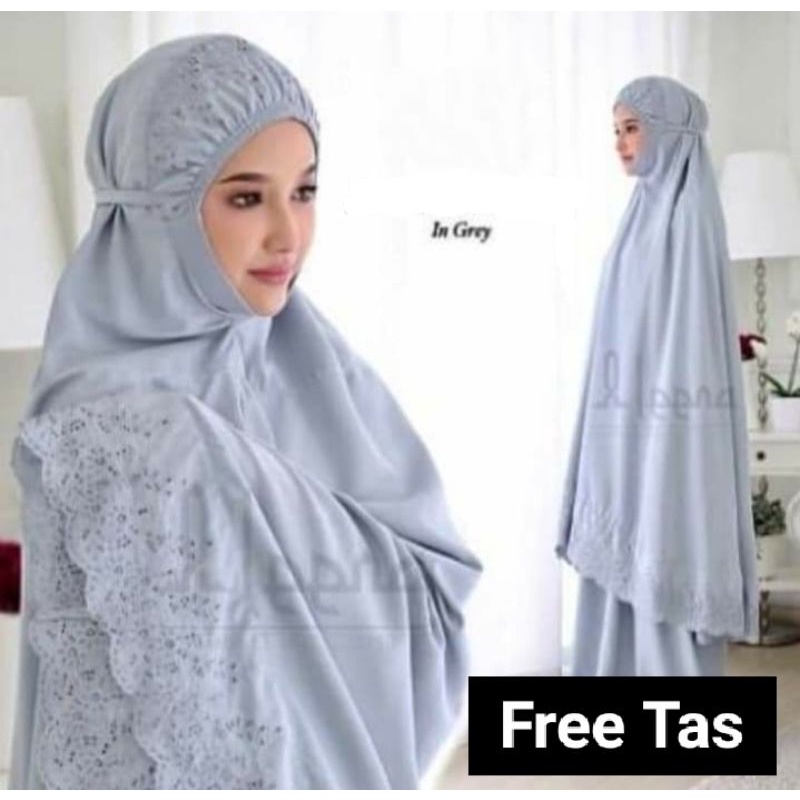 Mukena Dewasa Mukena Khadijah Bordir Free Tas