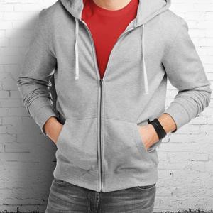 jaket hoodie zipper polos warna abu misty muda M-L-XL unisex bahan fleece