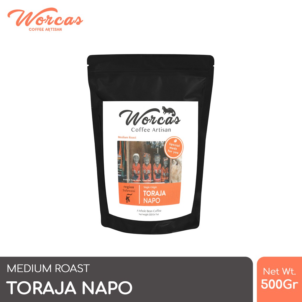 

WORCAS Kopi Arabika Toraja 500 Gram - Medium Roast
