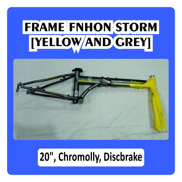 Frame fork FNHON Storm Yellow Grey Kuning Abu abu Metalic sepeda Discbrake disc brake Db not Gust