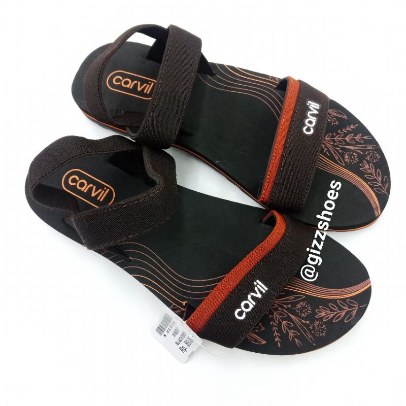 Sandal Gunung Sepatu Sandal Tali Wanita Perempuan Cewek Cewe Carvil Missy Hitam Coklat Brown Black