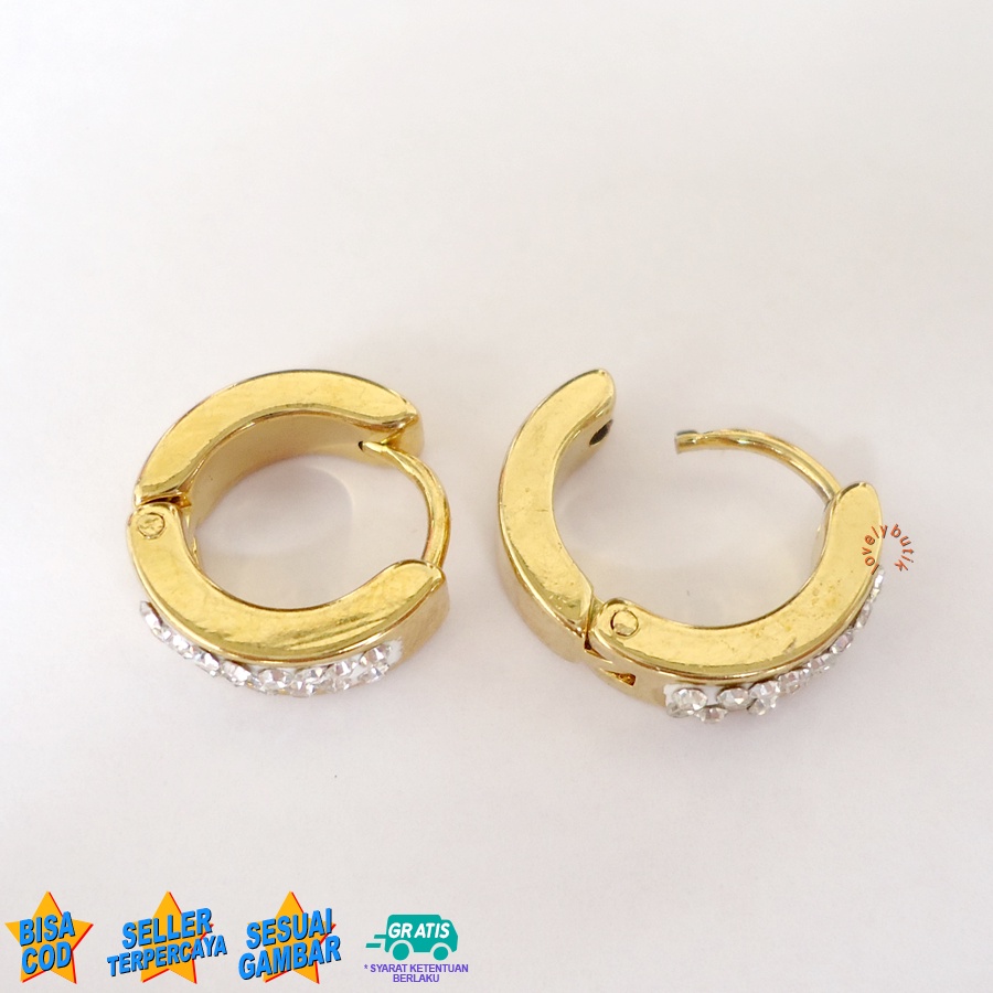 Lovelybutik Anting Wanita Asli Titanium Aksesoris Perhiasan Fashion Asli Titianium Cl4r4