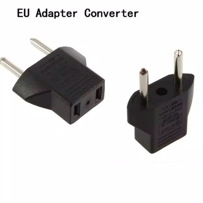 Adaptor Kepala Charger Over Steker Sambungan Listrik Pipih Gepeng Ke Bulat 2 Lubang