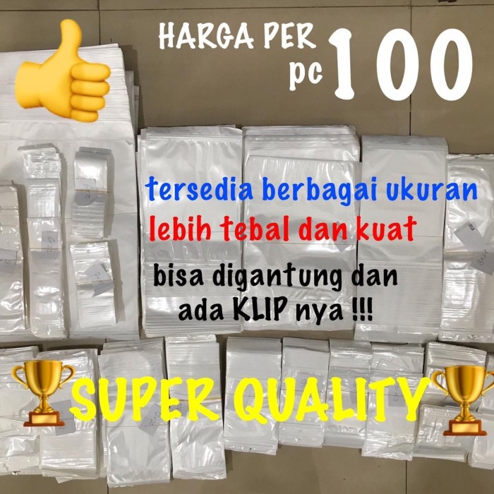 PLASTIK ZIPLOCK 10 X 18 PLASTIK KLIP ZIP LOCK CLIP 10x18 isi 100 PCS