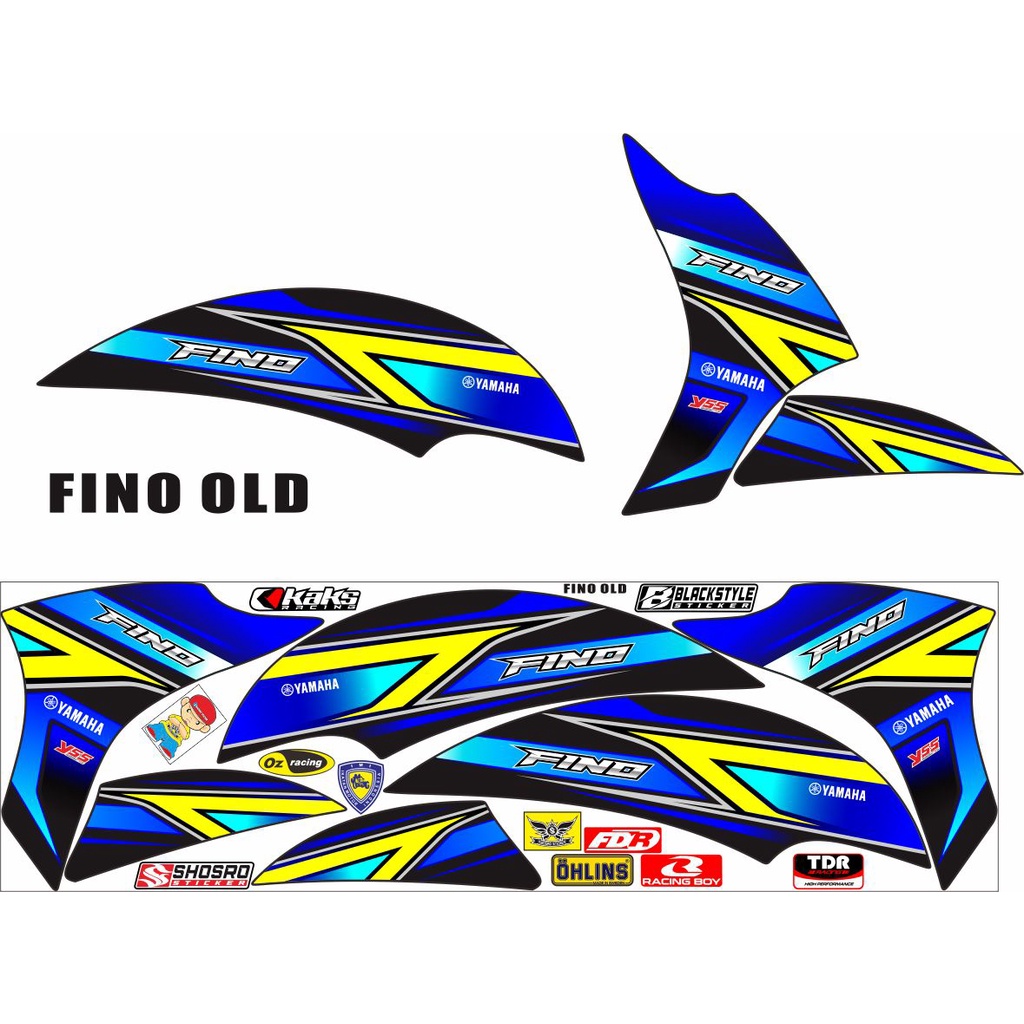 KS-STIKER STRIPING MOTOR FINO OLD KARBU VARIASI / VARIASI YAMAHA MOTOR FINO OLD STRIPING STIKER MOTO