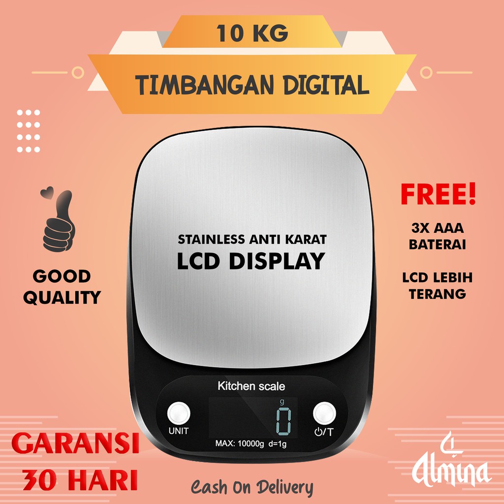 Modern Digital Kitchen Scale 10kg Timbangan Digital akurasi tinggi