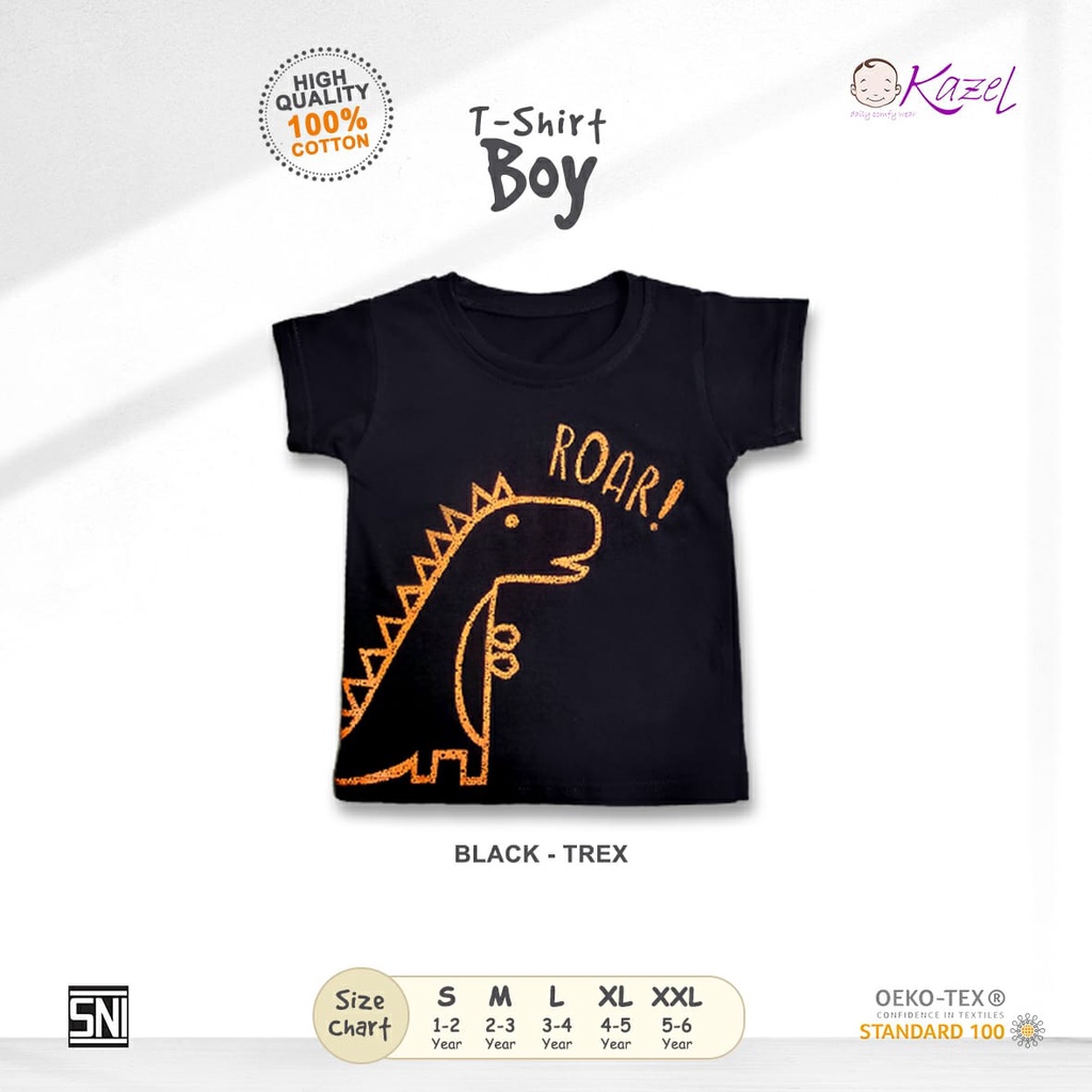 Kazel Tshirt Boy Motif Unisex Edition Kaos Anak Cowok