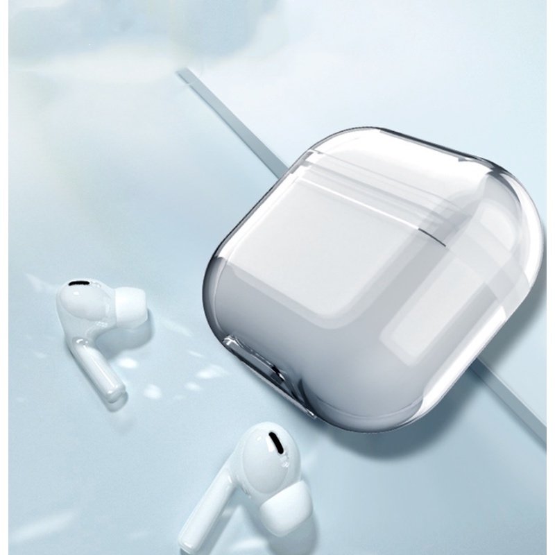 Case Pelindung Bahan Tpu Transparan Dengan Gantungan Kunci Untuk Apple Compatible for Airpods 3