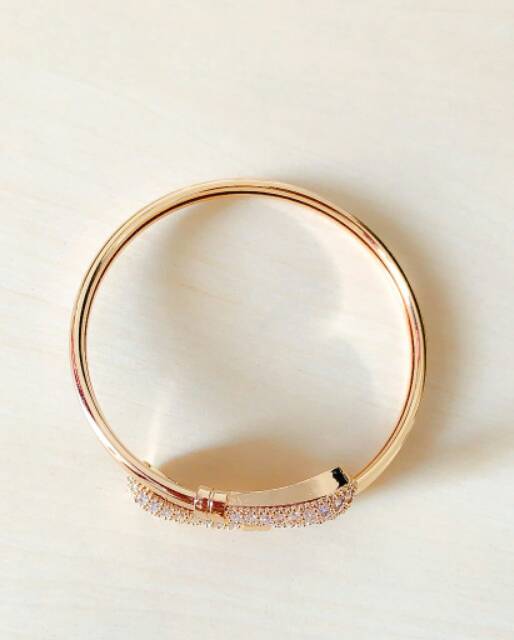 Gelang Wanita Oval Twin Zirconia Gold Xuping