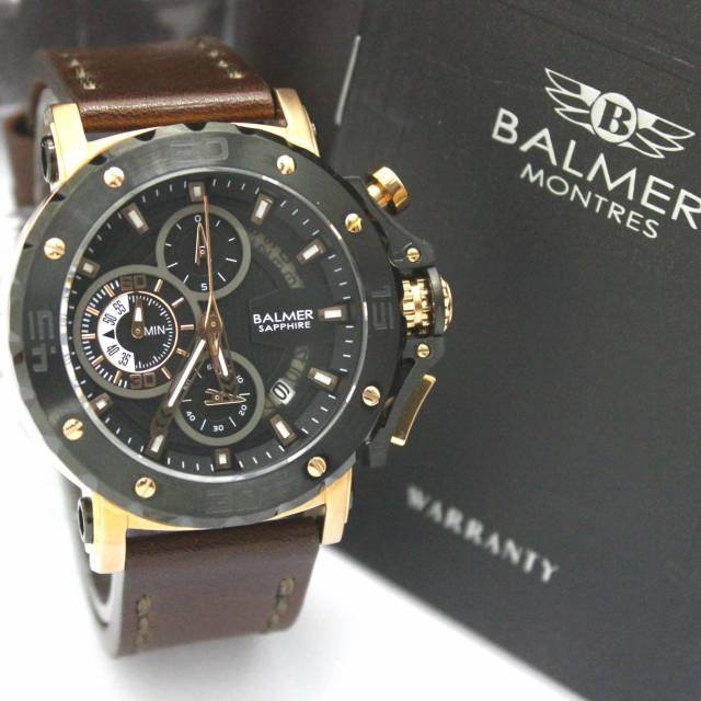 JAM TANGAN PRIA BALMER 7975 TALI KULIT 100% ORIGINAL