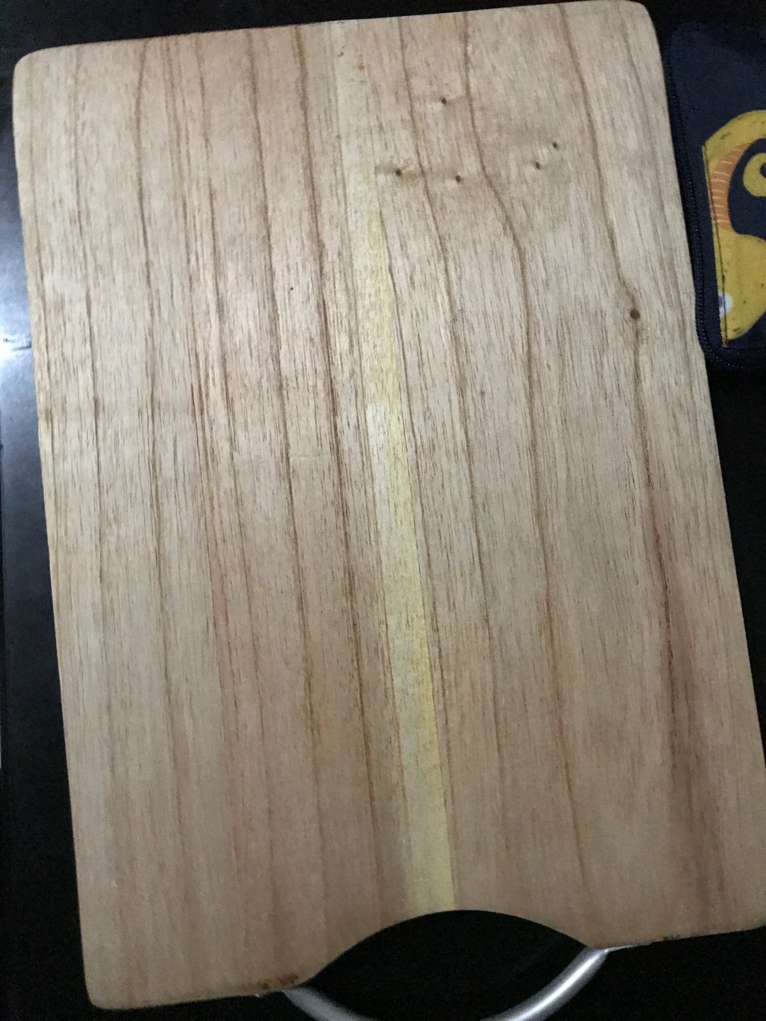 Telenan Atau Talenan Persegi Kayu Mahoni Pegangan Alumunium 33x24