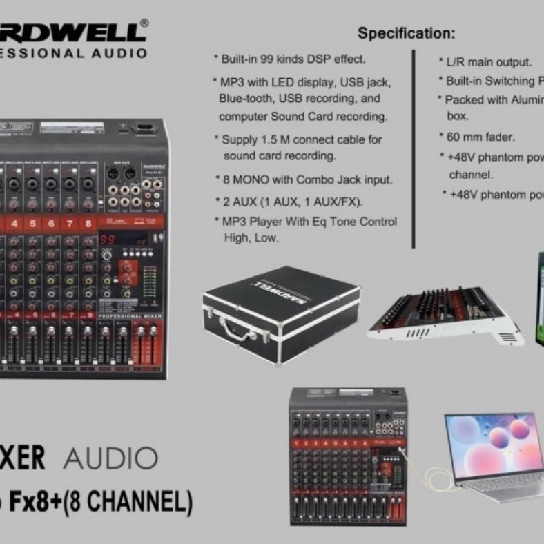 mixer hardwell pro8fx+original free hardcase