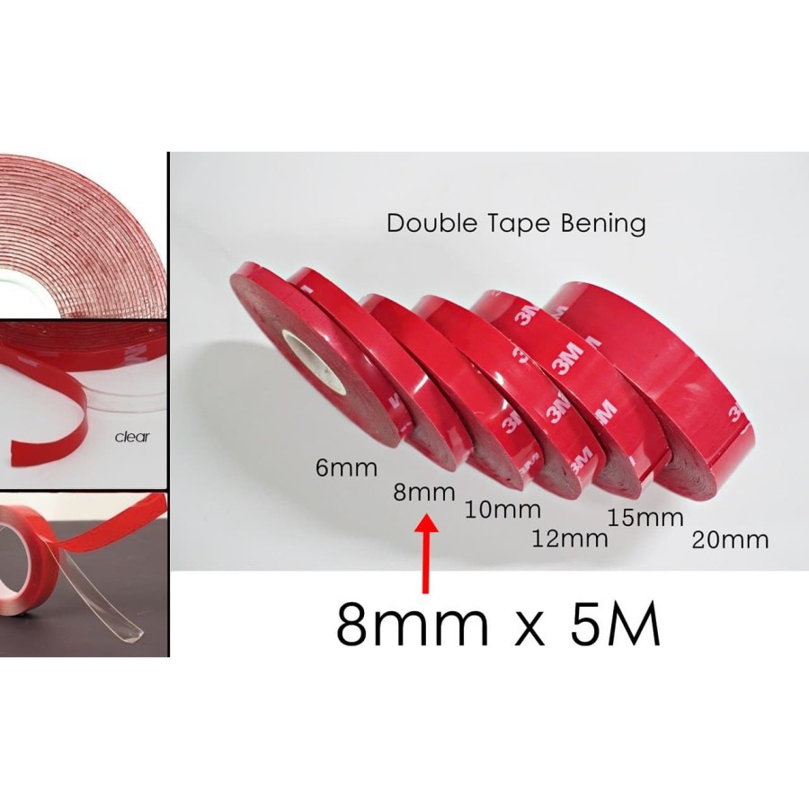 

Double Tape Clear Bening Acrylic 8mm x 5M