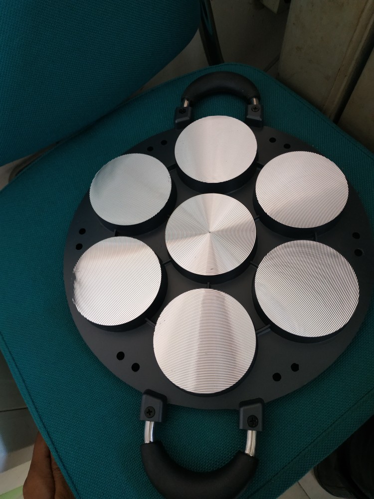 Cetakan 7 Lubang Datar Happy Call Lumpur Apem - Happycall Cetakan Kue Teflon Lubang 7 Datar Lumpur