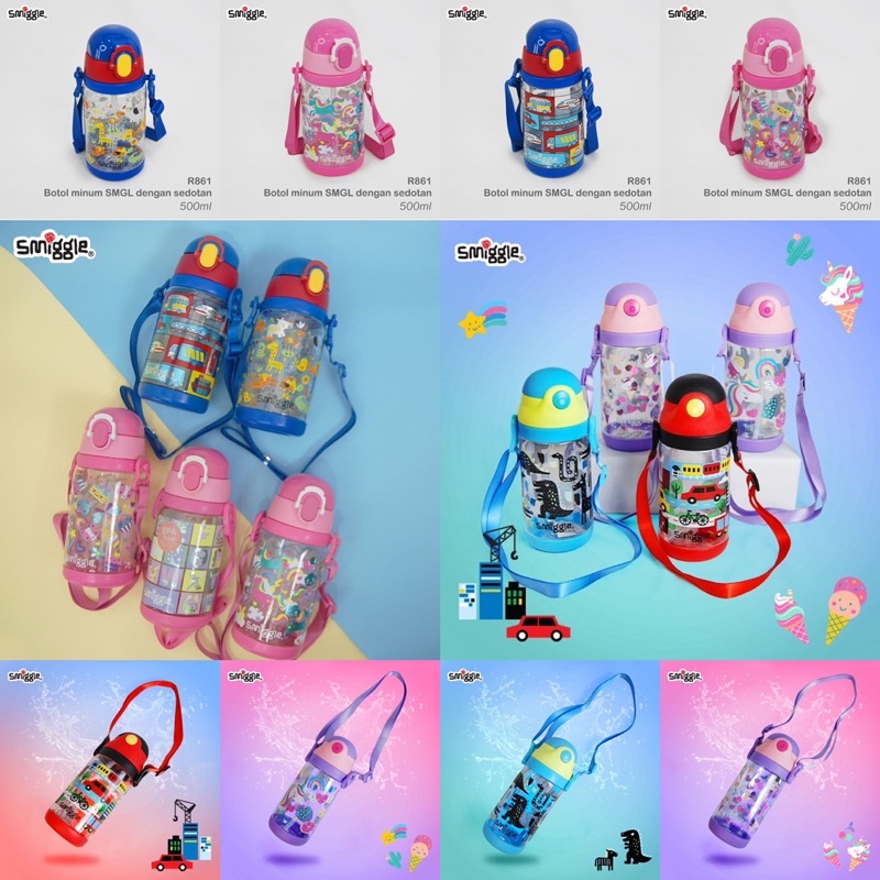 Botol minum anak 500ml/botol anak/botol minum anak sedot/botol unicorn