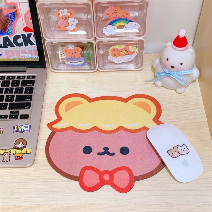 MPCA mousepad laser cut beruang kelinci non slip alas mouse karakter