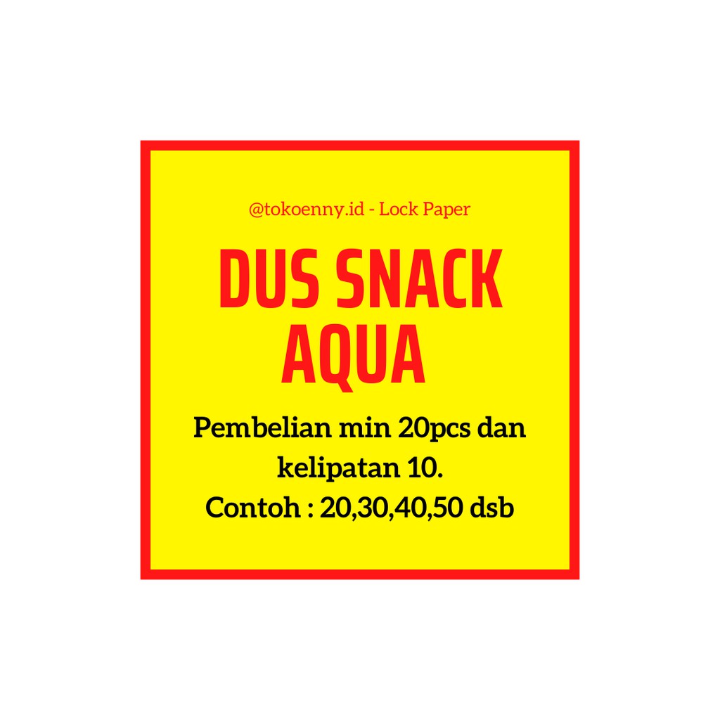 Flash Sale Dus Snack Pakai Aqua Tinggi /  Dus Catering - Full Colour a6gMrnTD7JwZyG