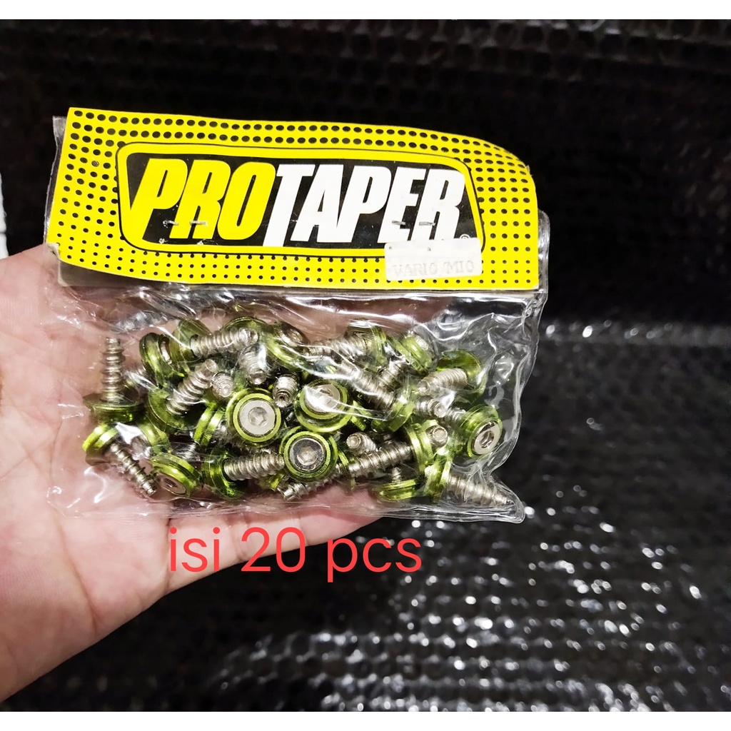 Baut Body Yamaha ring HIjau isi 20 pcs