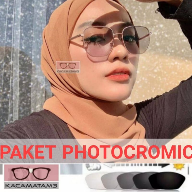 kacamata lensa photocromic antiradiasi boleh pilih yang blueray bisa normal minus plus cilinder tergantung permintaan sampai minus 5 cyl 2 harga masih sama tulis saja pesanan kaka di catatan saat order free box lap cairan pembersih kode 0235 size54-17-145