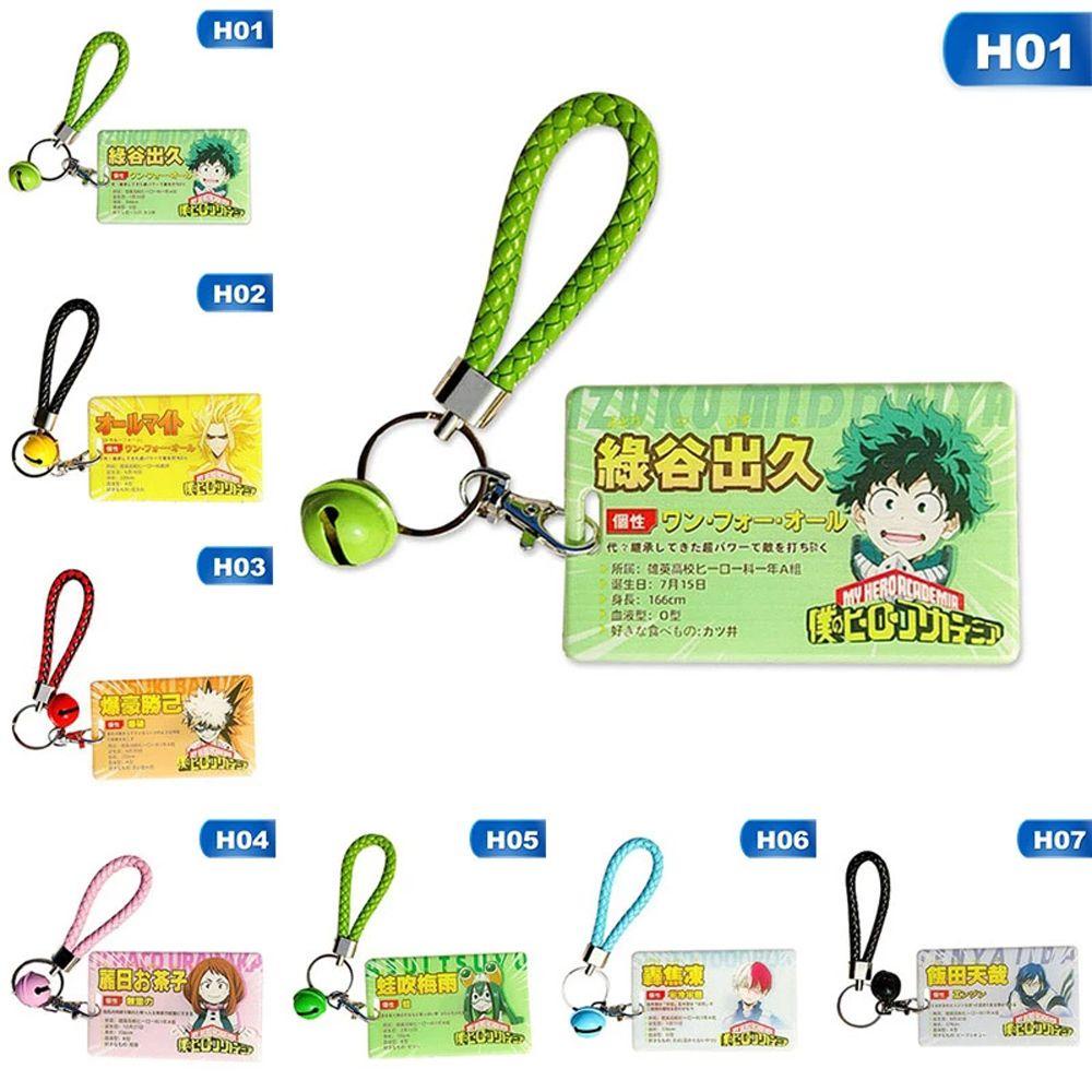 Lanfy My Hero Academia Perlengkapan Sekolah Tempat Kunci Akrilik Bakugou Katsuki Todoroki Shouto Subway Card Bus Card Case