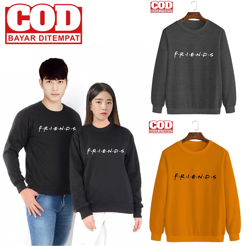 Sweater bacis pria dan wanita  sweater crewneck motip FRIEND Unisex MS0044