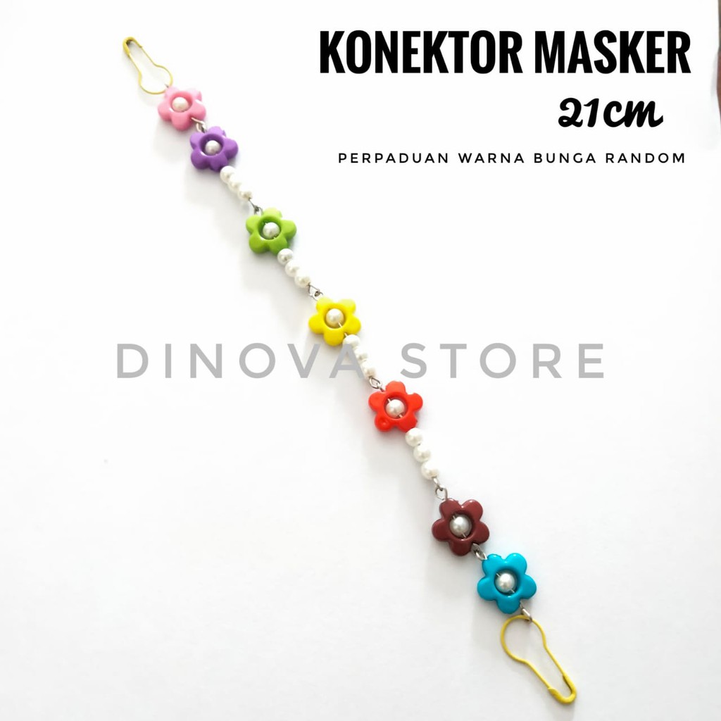 KONEKTOR masker BUNGA MIX WARNA/tali masker/strap makser/pengait masker
