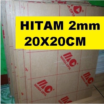 

Acrylic / acrilic / akrilik Hitam glossy tebal 2mm ukuran 20x20cm