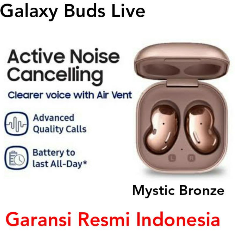 Samsung Galaxy Buds Live Garansi Resmi SEIN Mystic Blue Red Bronze Black White Bluetooth Headset