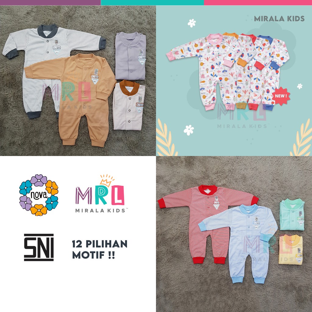 Nova Sleepsuit Jumpsuit Bayi - Nova Romper Panjang SNI