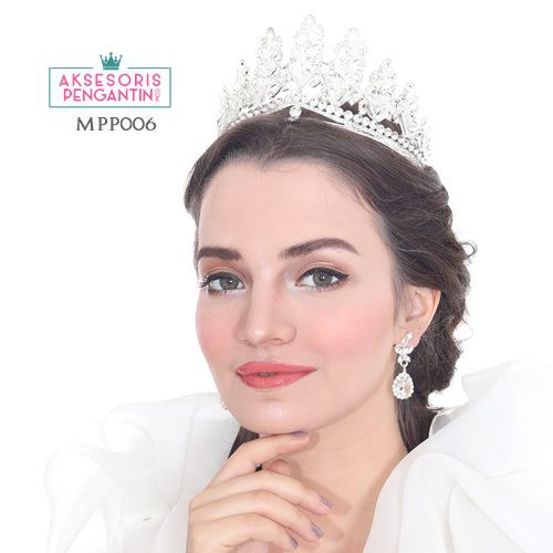 [STOCK TERBATAS] AKSESORIS WEDDING MAHKOTA PENGANTIN HEADPIECE HAIRBAND MPP006