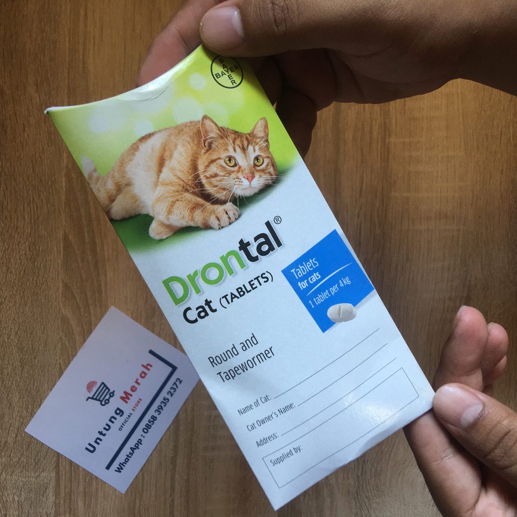 Drontal Cat 1 tablet / Drontal kucing / obat cacing kucing / obat cacing drontal / drontal