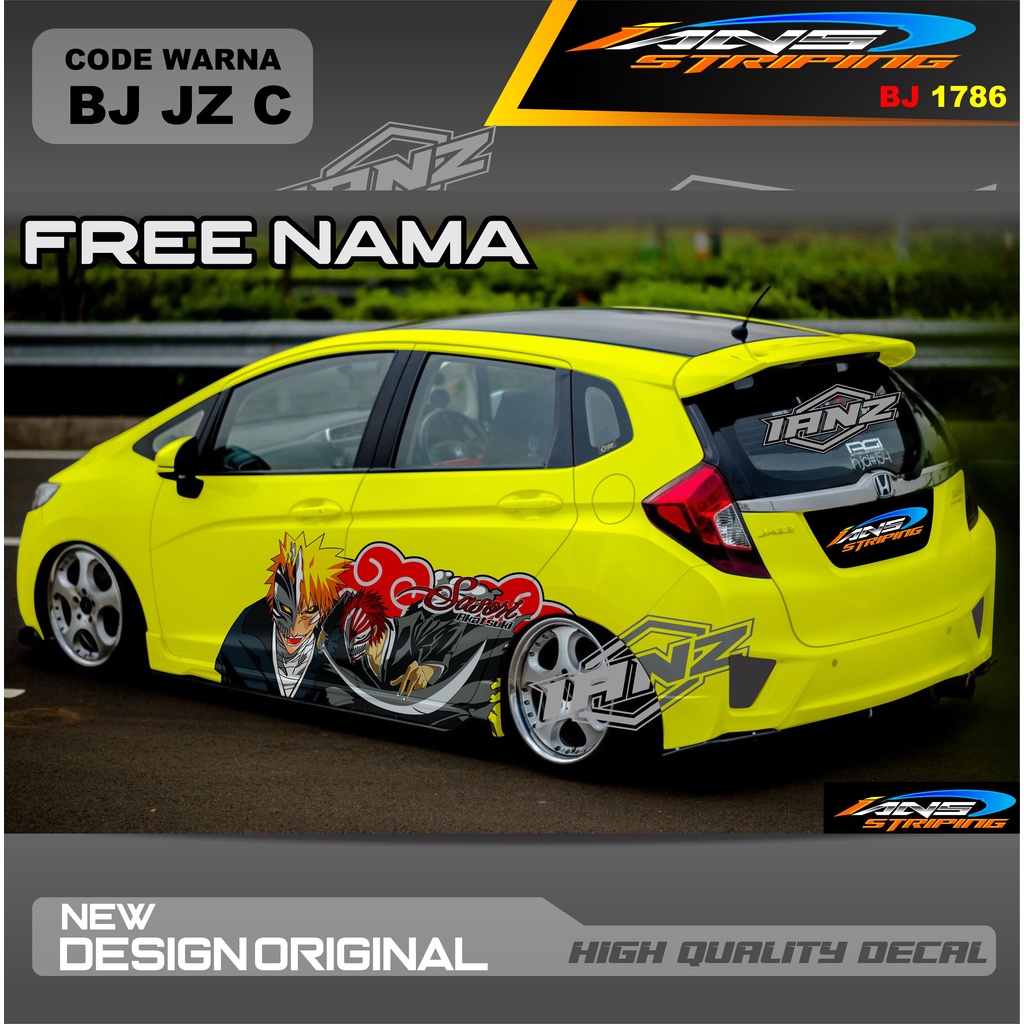 DECAL STIKER MOBIL HONDA JAZZ  AYLA AGYA AVANZA SWIFT YARIS / STIKER MOBIL DECAL MOBIL / STIKER VARIASI MOBIL AGYA AYLA JAZZ SITI CITY / DECAL STIKER MOBIL