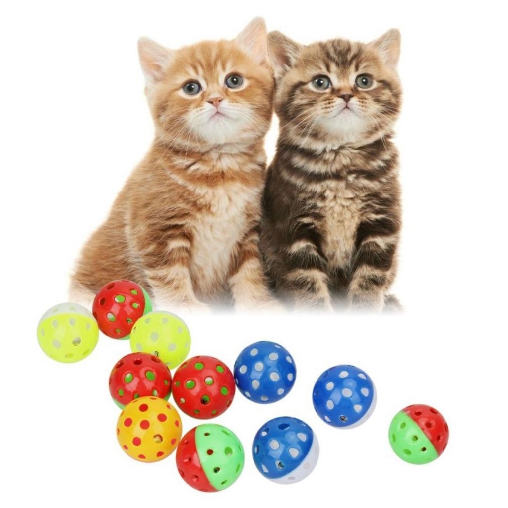 Bola Mainan Kucing Bunyi Bola Kerincing Kucing Musang Otter Pet Toys FEZONE