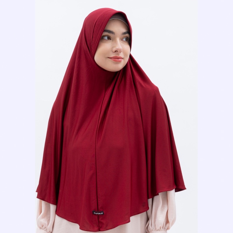 Hijab Khimar Bergo Jumbo Spandek Jersey | Jilbab Bergo Simple Pad Spandek Jersey | Kerudung Ukuran Jumbo