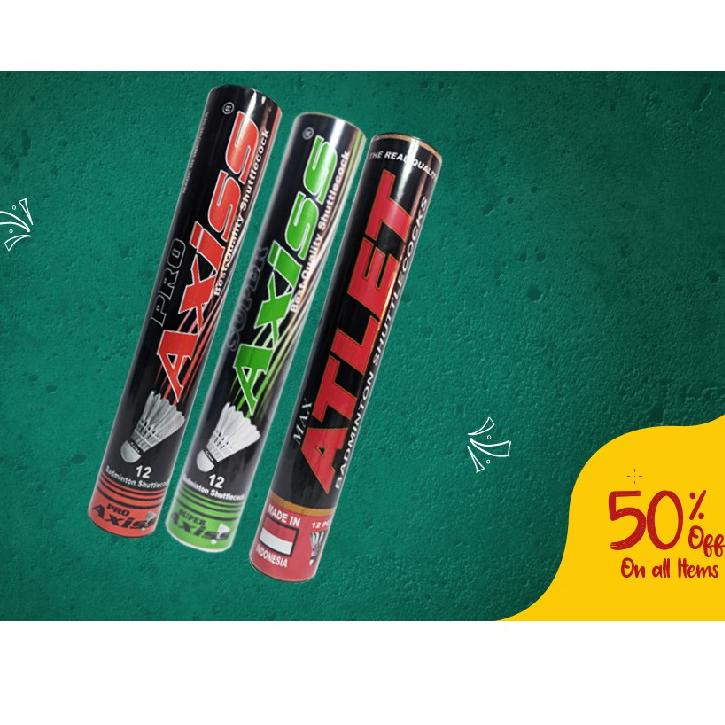 GLP.25Au22ᴵ ‑ SHUTTLECOCK KOK BADMINTON BULUTANGKIS SUPER AXISS PRO AXISS MAX ATLET