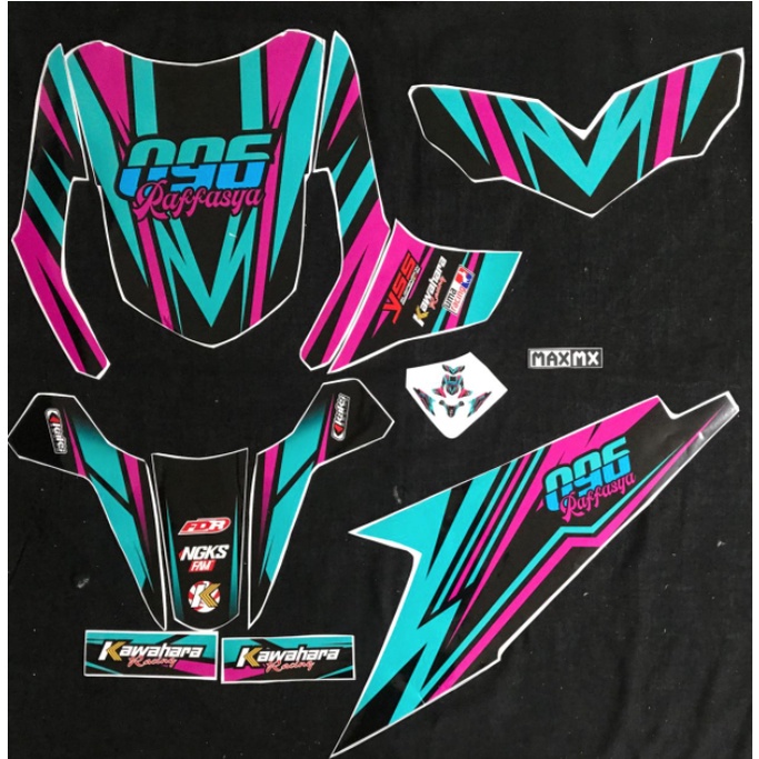 Decal Stiker Beat Karbu Dekal Variasi Stiker Striping Custom Fullbody tosca road race